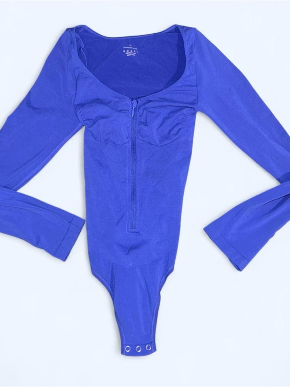 Women’s Long Sleeve One-Piece Bodysuit in Royal Blue